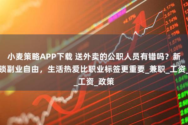 小麦策略APP下载 送外卖的公职人员有错吗?新政解锁副业自由,生活热爱比职业标签更重要_兼职_工资_政策